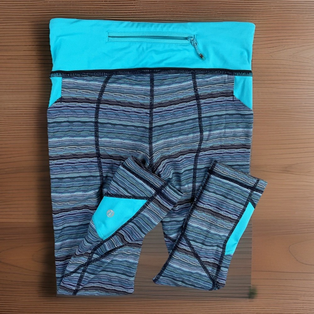 Lululemon Pace Rival Crop Leggings Running Athletic Mid-rise Women Sz 4